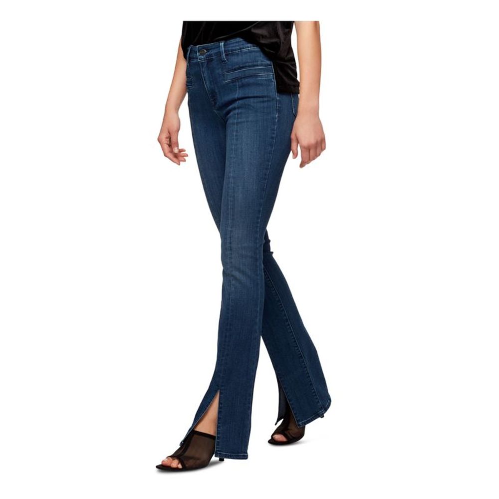 SANCTUARY DENIM Womens Blue Stretch Zippered Split-hem Boot Cut Jeans 30